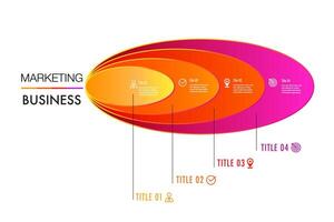 round Infographic template for business 4 Steps processes for Business concept vector
