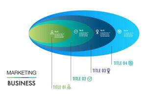 round Infographic template for business 4 Steps processes for Business concept vector