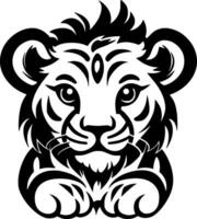 Lion Baby - Minimalist and Flat Logo - illustration vector