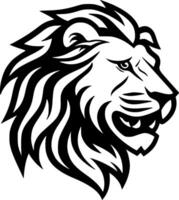 Lion - Black and White Isolated Icon - illustration vector