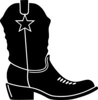 Cowboy Boot, Minimalist and Simple Silhouette - illustration vector