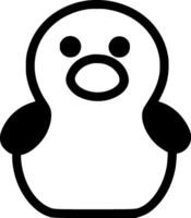 Toy Duck, Minimalist and Simple Silhouette - illustration vector