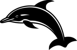 Dolphin, Minimalist and Simple Silhouette - illustration vector
