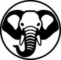 Elephant, Minimalist and Simple Silhouette - illustration vector