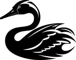 Swan, Minimalist and Simple Silhouette - illustration vector