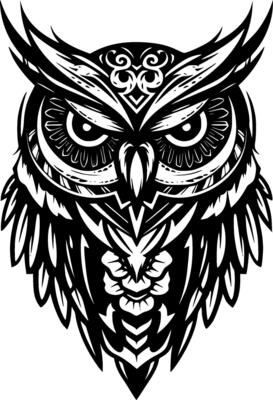 Owl - Minimalist and Flat Logo - illustration
