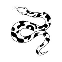 Black writhing snake icon. Simple illustration of black writhing snake icon for web vector