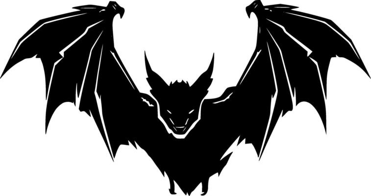 Bat - Minimalist and Flat Logo - illustration
