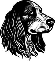 Dog, Minimalist and Simple Silhouette - illustration vector
