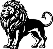 Lion, Minimalist and Simple Silhouette - illustration vector