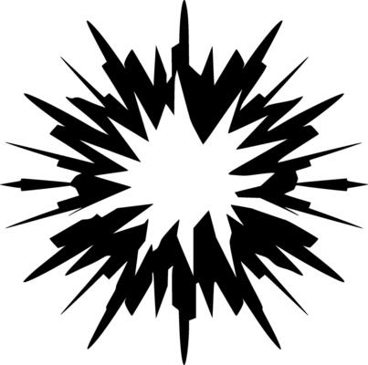 Explosion, Minimalist and Simple Silhouette - illustration