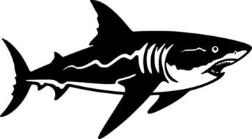 Shark, Minimalist and Simple Silhouette - illustration vector