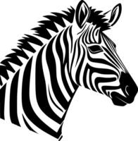 Zebra, Minimalist and Simple Silhouette - illustration vector