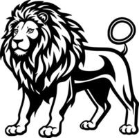 Lion, Minimalist and Simple Silhouette - illustration vector
