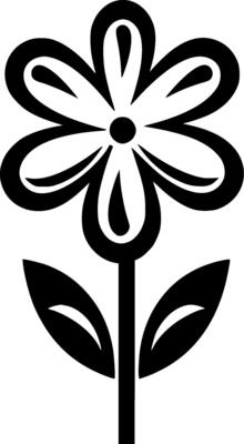 Flower, Minimalist and Simple Silhouette - illustration