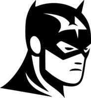 Superhero - Black and White Isolated Icon - illustration vector