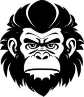 Monkey, Minimalist and Simple Silhouette - illustration vector