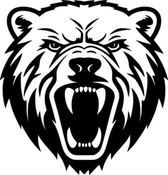 Bear, Minimalist and Simple Silhouette - illustration vector