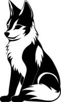 Fox, Minimalist and Simple Silhouette - illustration vector