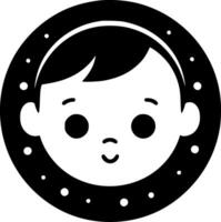 Baby - Black and White Isolated Icon - illustration vector