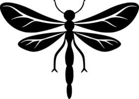 Dragonfly, Minimalist and Simple Silhouette - illustration vector