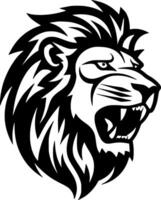 Lion, Minimalist and Simple Silhouette - illustration vector