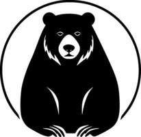 Bear - Black and White Isolated Icon - illustration vector