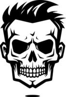 Skull, Minimalist and Simple Silhouette - illustration vector
