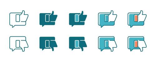 set of simple feedback review icon rating a service result evaluation survey signs in 5 variant styles illustration for web, app, interface template design vector
