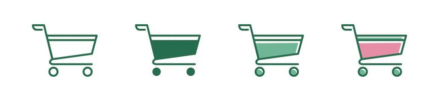 Simple shopping cart icons for online store web or app template symbol vector