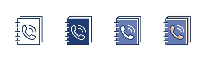 contact call book icon illustration. address book symbol for web and app template line vector