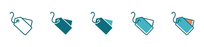 simple price tag icon set for label product symbol design vector