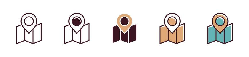 simple map pin location icon for global geo position sign illustration simple design for web or app template interface vector