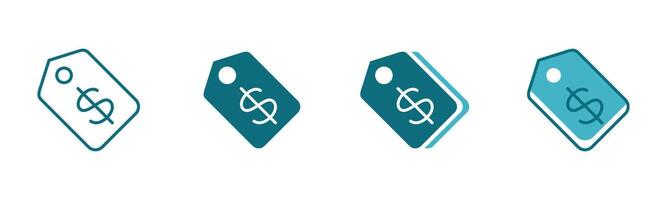 collection of tag icon set for pricing product symbol design vector