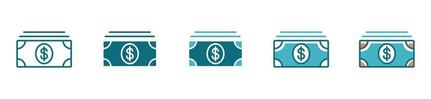 money dollar bundle icon line salary payment illustrations for a business app or web template interface design vector