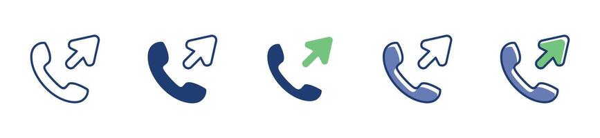 outgoing phone call icon simple design vector