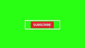 YouTube Like button And Subscribe Button Animation Green Screen 4k Background video