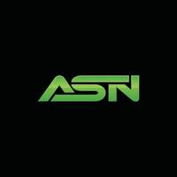 Simple Geometric Initial ASN Modern Business Creative Design Logo vector