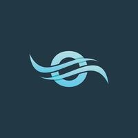 Initial O Wave Simplicity Business Icon Design Logo vector