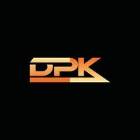 Modern Geometric Initial DPK Simple Icon Business Logo vector