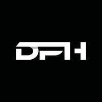 Monogram Geometric Initial DPH Simple Business Creative Design Logo vector