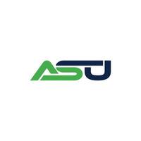 Typography ASU Simple Modern Creative Design Business Logo vector