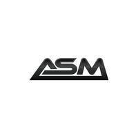Initial ASM Modern Geometric Creative Business Design Logo Template vector