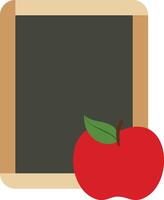 School blackboard and red apple vector