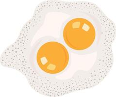 Fried egg with double yolks vector