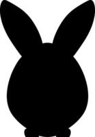 Doodle rabbit egg icon Easter art Hare for design vector