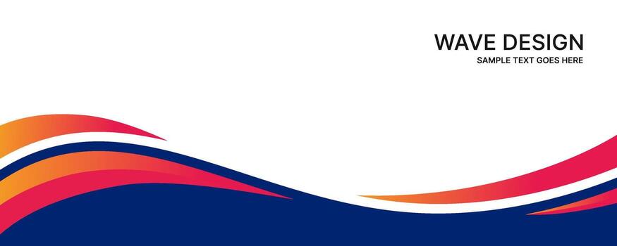 Abstract wavy banner background with dynamic curve shape for business concept. vector