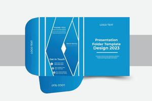 Business folder for files, design. The layout is for posting information about the company, text. vector