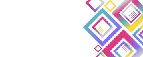 Abstract gradient geometric squares background vector