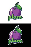 Colourful Fruits Illustration with Names. vector